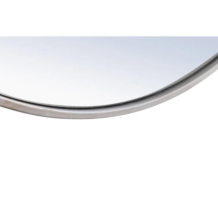 Cassie Metal/Manufactured Wood Round Wall Mirror
