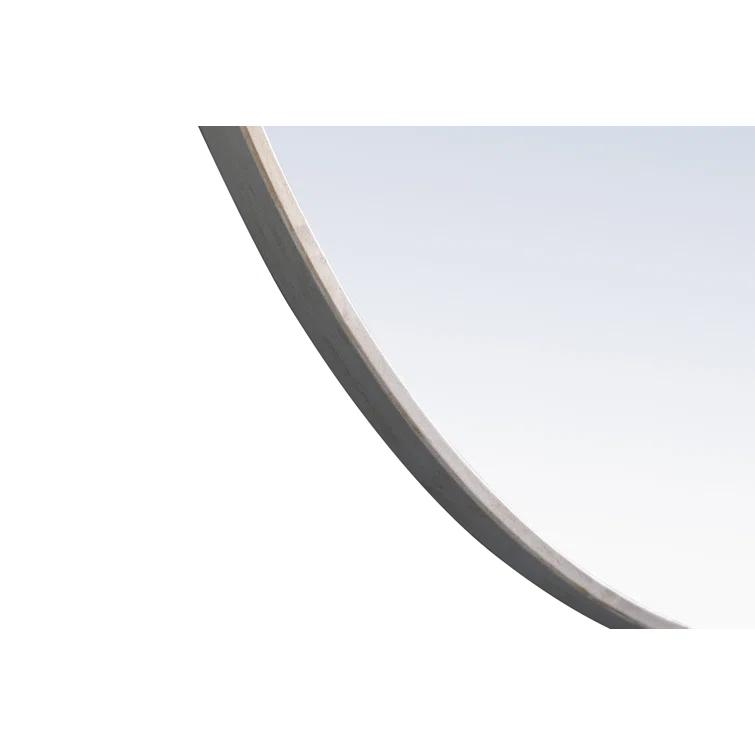 Cassie Metal/Manufactured Wood Round Wall Mirror