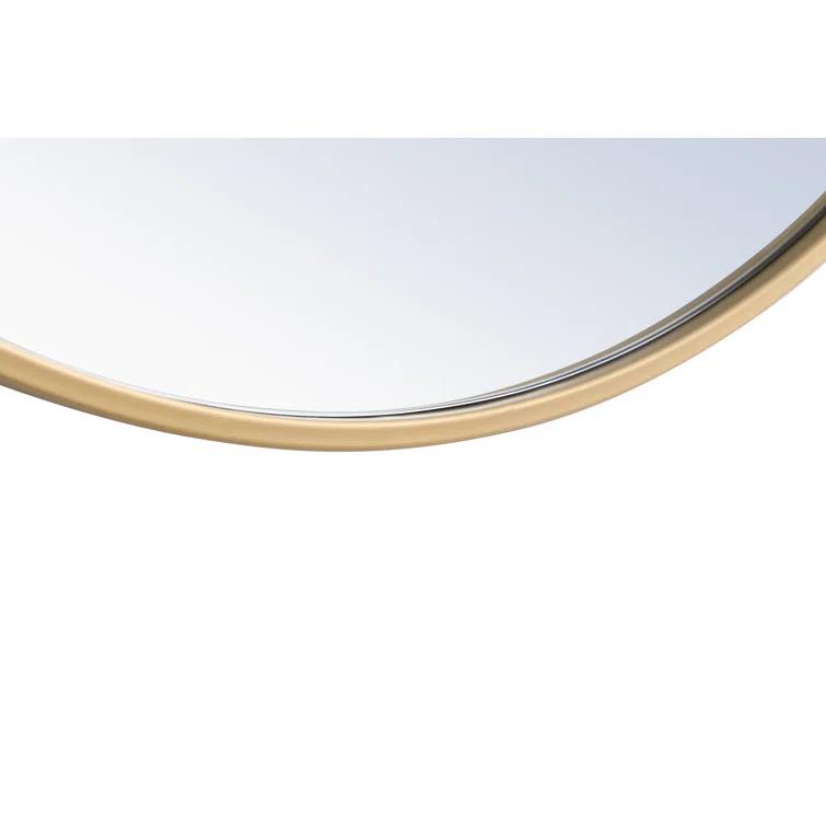 Cassie Metal/Manufactured Wood Round Wall Mirror