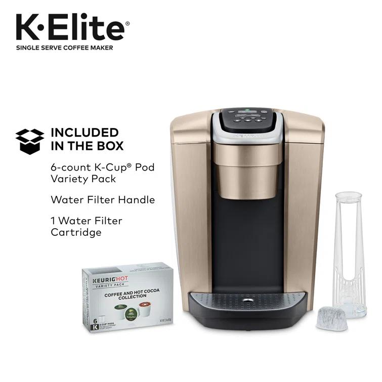 Keurig K-Elite Single-Serve K-Cup Pod Coffee Maker with Iced Coffee Setting and Strength Control
