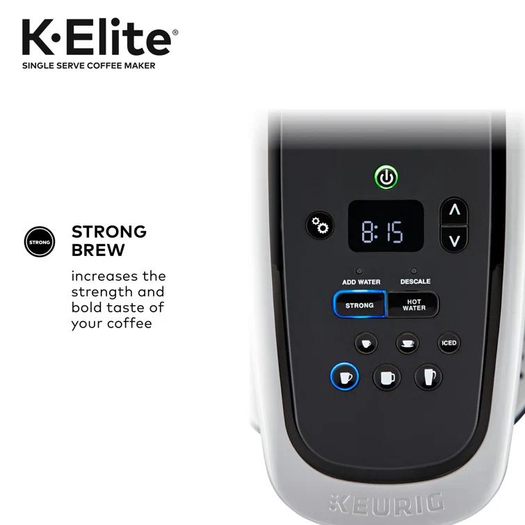 Keurig K-Elite Single-Serve K-Cup Pod Coffee Maker with Iced Coffee Setting and Strength Control