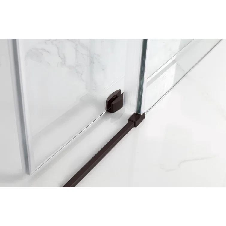 Coraline XL 48" W x 80" H Single Sliding Frameless Shower Door