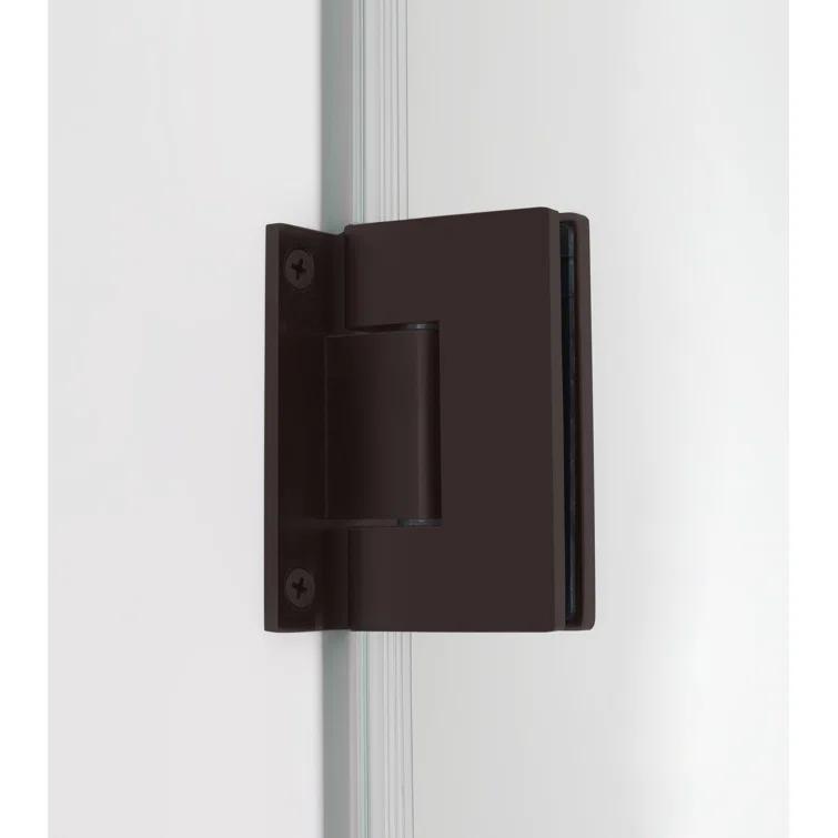 Nautis 72" H Hinged Frameless Shower Door