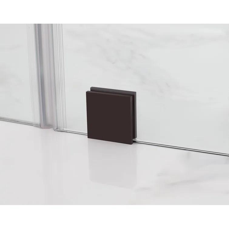 Nautis 72" H Hinged Frameless Shower Door