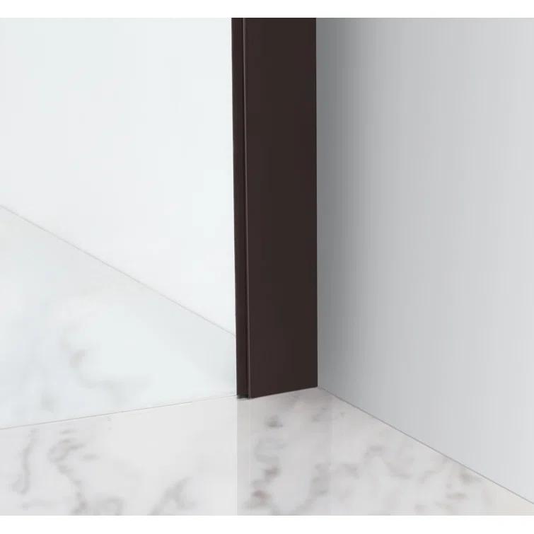 Coraline XL 48" W x 80" H Single Sliding Frameless Shower Door