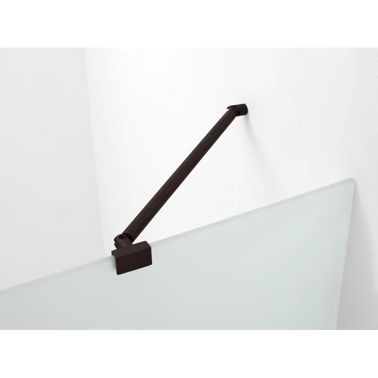 Nautis 72" H Hinged Frameless Shower Door