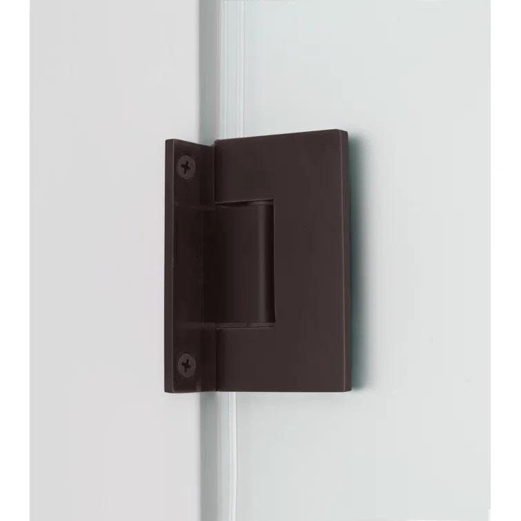 Nautis 72" H Hinged Frameless Shower Door