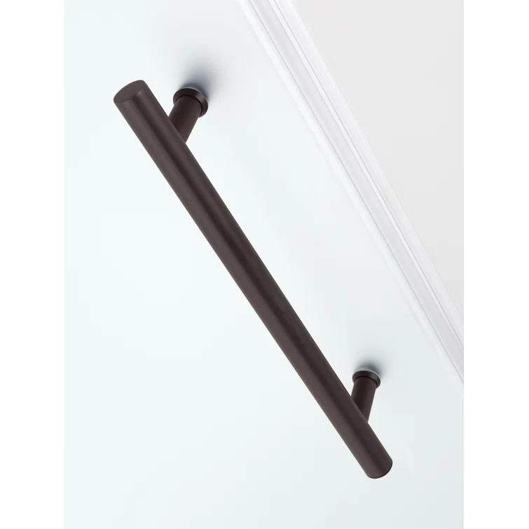 Nautis 72" H Hinged Frameless Shower Door