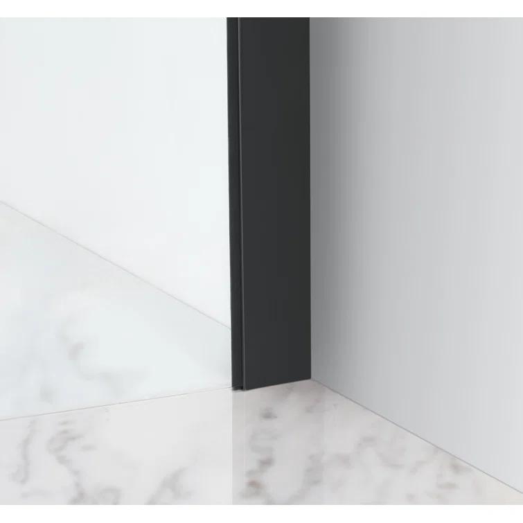 Coraline XL 44" W x 80" H Single Sliding Frameless Shower Door
