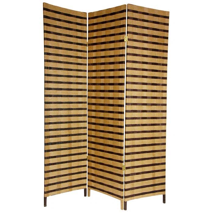Oriental Furniture 6 ft. Tall Two Tone Natural Fiber Room Divider