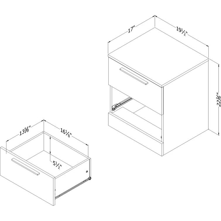 Step One Essential 2 - Drawer Nightstand