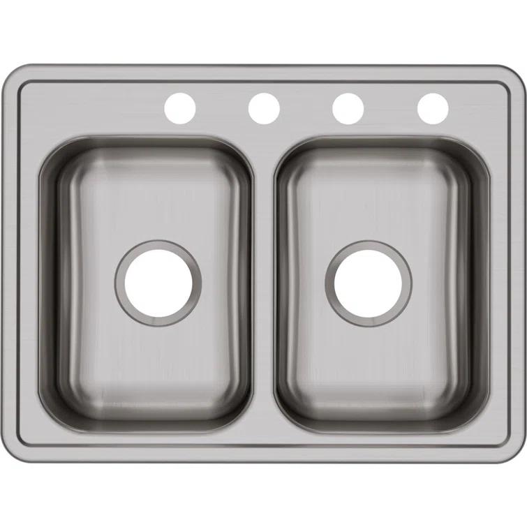 Elkay D225194 Dayton 25" L x 19" W Double Basin Drop-In Kitchen Sink