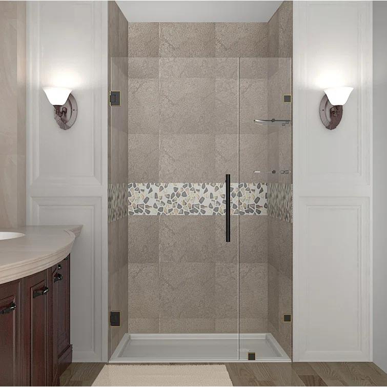 Nautis GS 36 x 72 Hinged Completely Frameless Shower Door