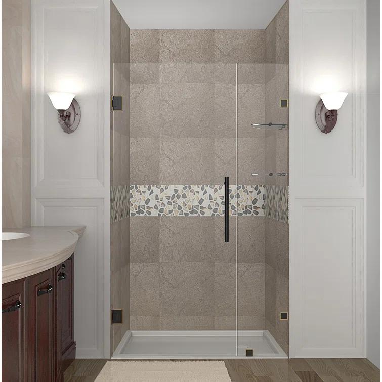 Nautis GS 36 x 72 Hinged Completely Frameless Shower Door