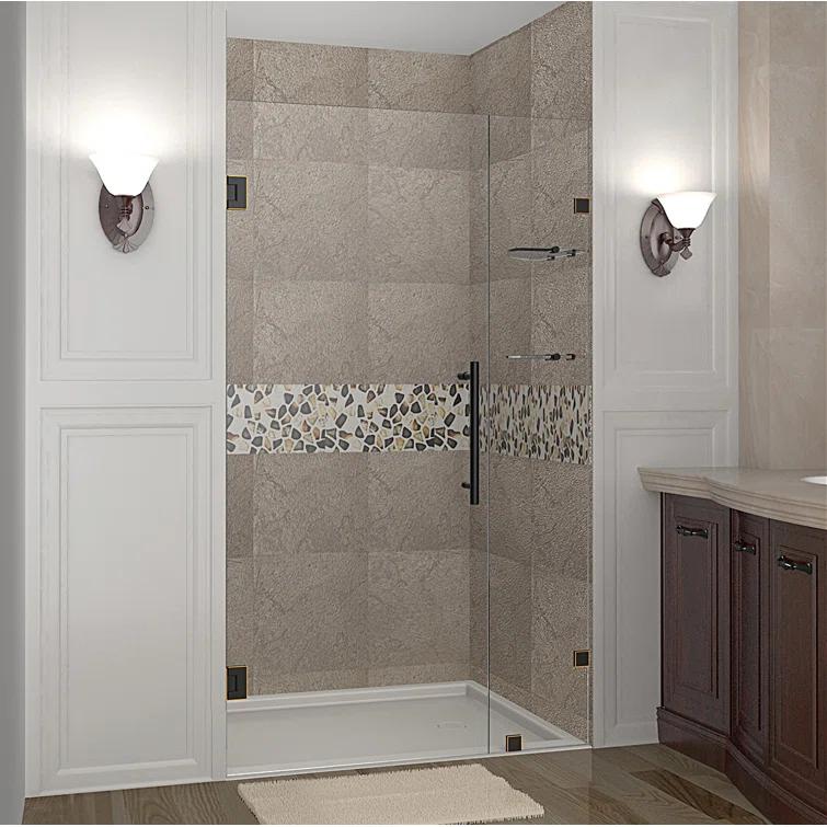 Nautis GS 36 x 72 Hinged Completely Frameless Shower Door