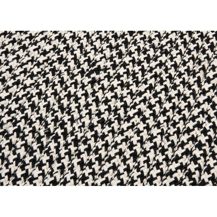 Lark Manor™ Ashvith Houndstooth Indoor/Outdoor Reversible Area Rug - Black & Reviews | Wayfair
