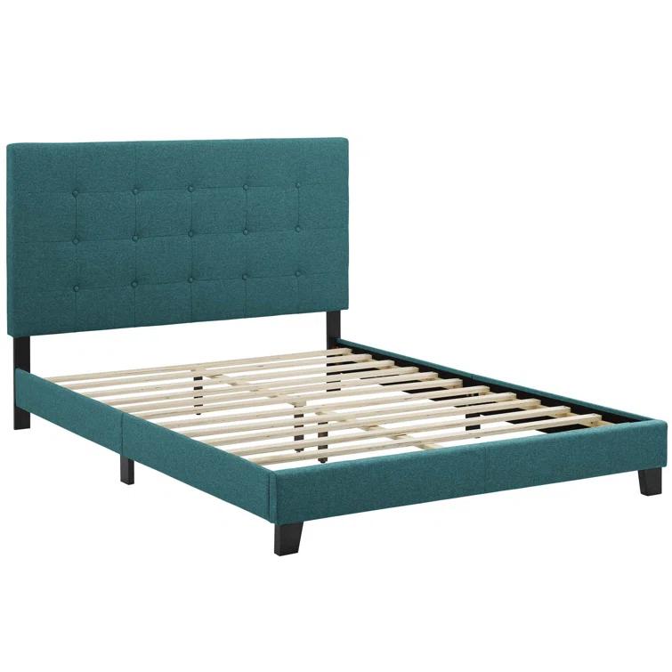 Modway Melanie Tufted Button Upholstered Fabric Platform Bed