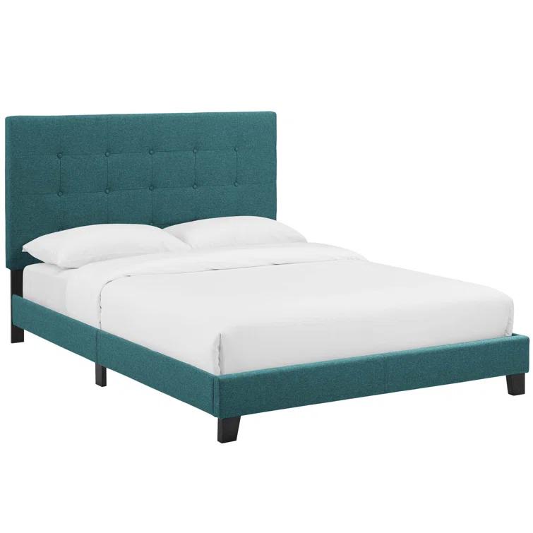 Modway Melanie Tufted Button Upholstered Fabric Platform Bed