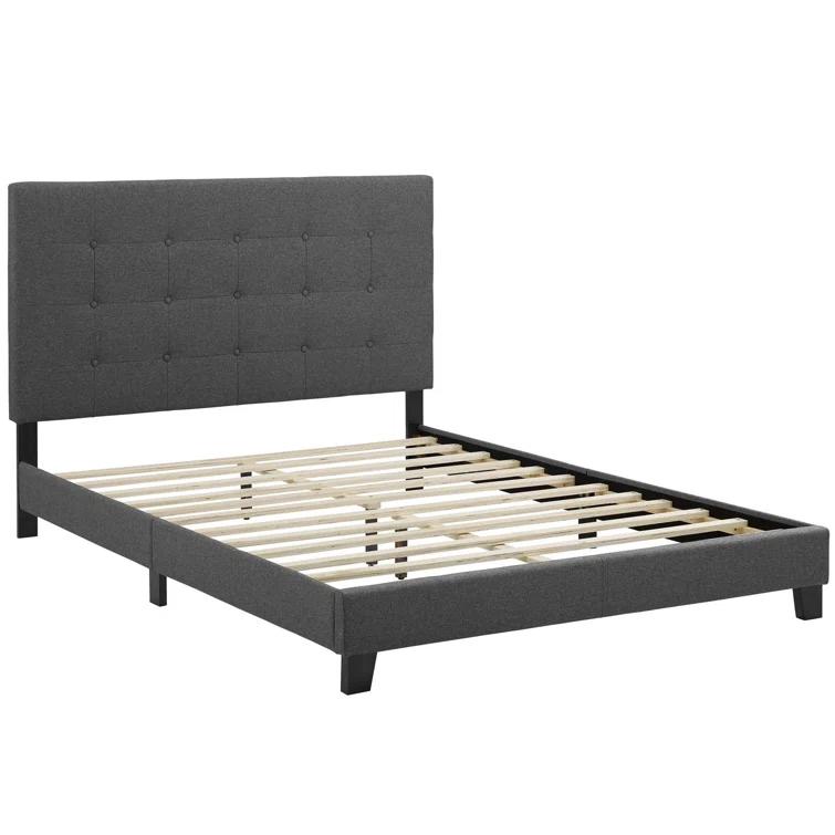 Modway Melanie Tufted Button Upholstered Fabric Platform Bed