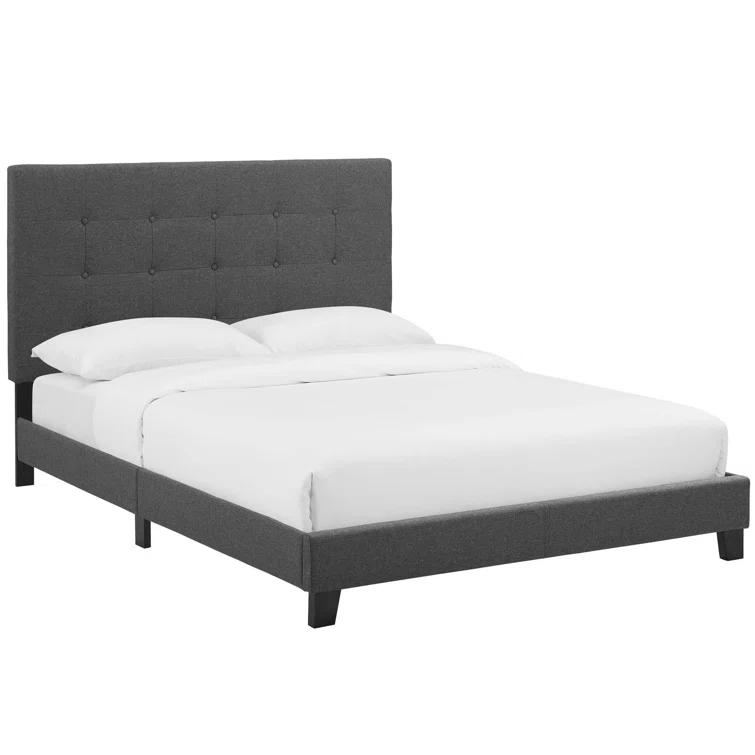 Modway Melanie Tufted Button Upholstered Fabric Platform Bed