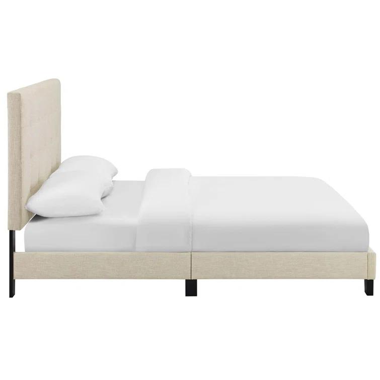 Modway Melanie Tufted Button Upholstered Fabric Platform Bed