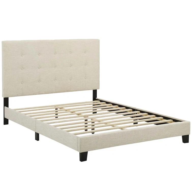 Modway Melanie Tufted Button Upholstered Fabric Platform Bed