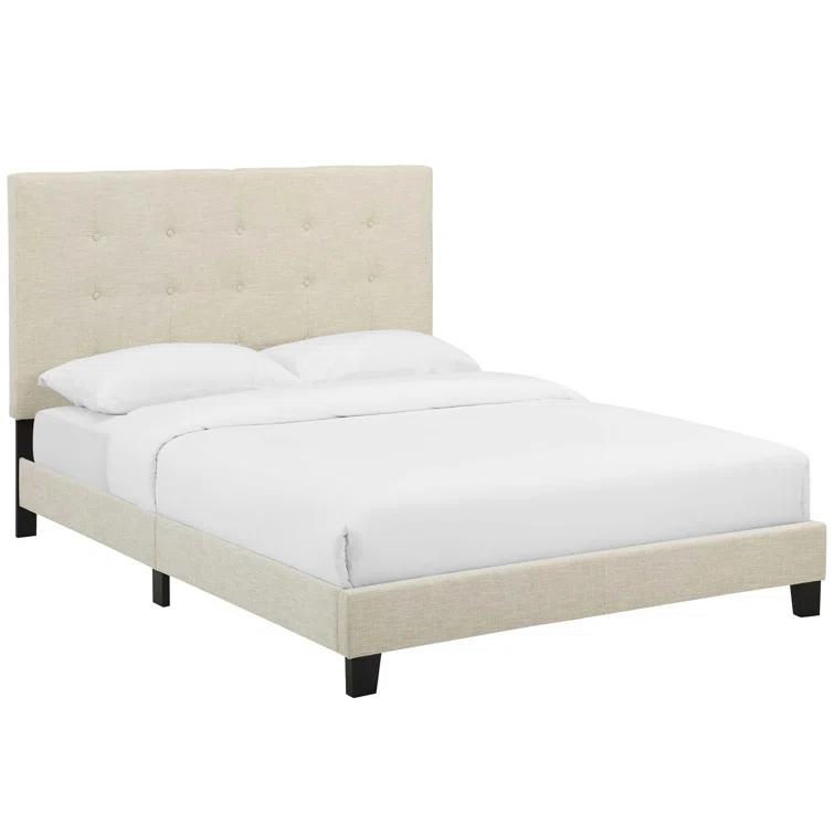 Modway Melanie Tufted Button Upholstered Fabric Platform Bed