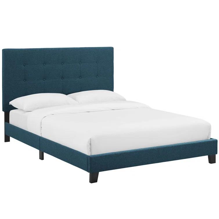 Modway Melanie Tufted Button Upholstered Fabric Platform Bed