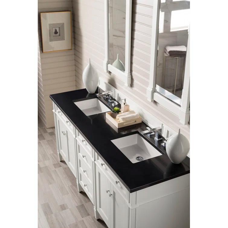 Smokey Celadon Green Double Vanity with Quartz Top