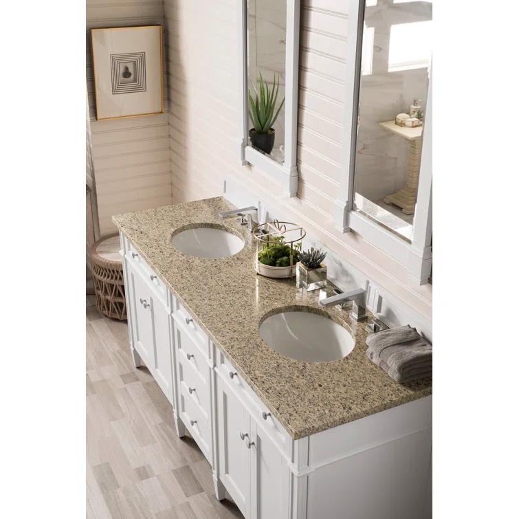 Smokey Celadon Green Double Vanity with Quartz Top