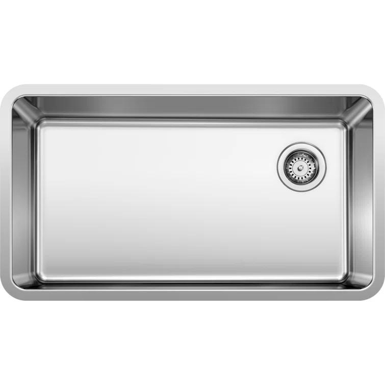 Blanco 442763 Formera 33" L x 18'' W Single Bowl Stainless Steel Undermount Kitchen Sink