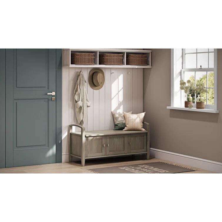 Warm Upholstered Storage Bench