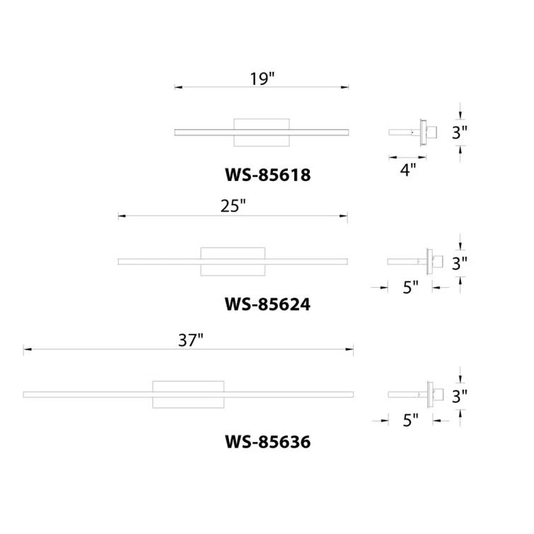 WAC Lighting Level 18" 1-Light LED 3500K Aluminum Bathroom Vanity Light in Gray