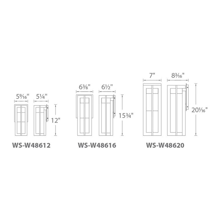 WAC Lighting Chamber 16" 1-Light Aluminum Indoor/Outdoor Wall Light in Bronze