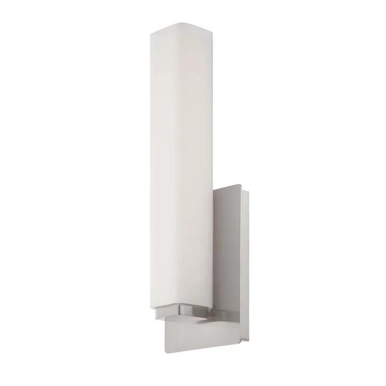 Vogue Brushed Nickel LED Outdoor Wall Sconce with Opal Glass