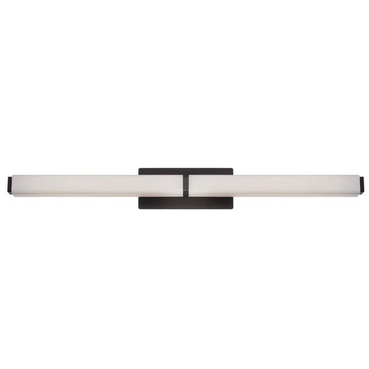 Bronze 39" Dimmable Vanity Light with Opal Glass Shade