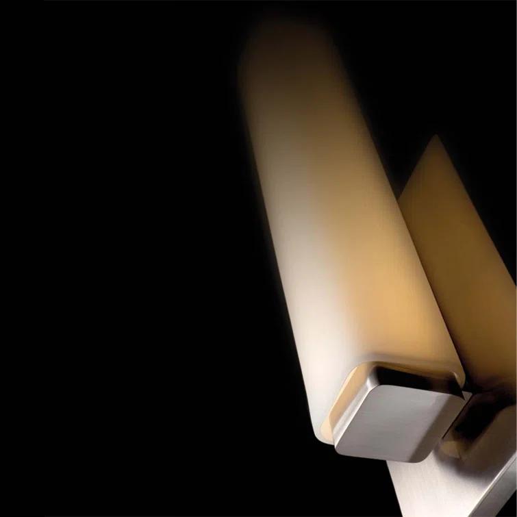 Vogue Brushed Nickel LED Outdoor Wall Sconce with Opal Glass