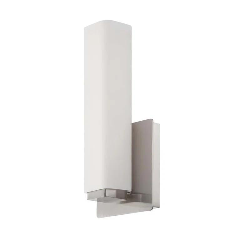 Vogue Brushed Nickel LED Outdoor Wall Sconce with Opal Glass