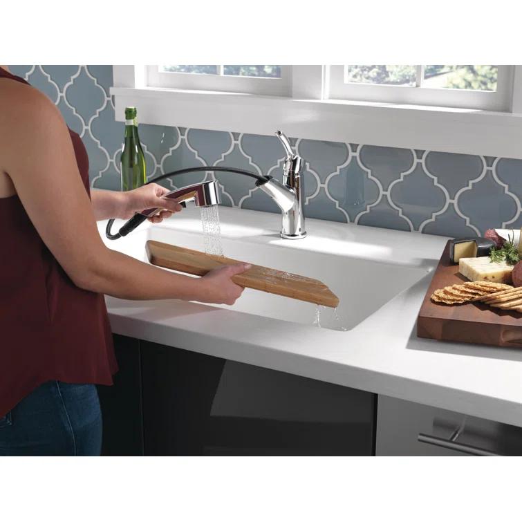 Collins Pull Out Sprayer Kitchen Sink Faucet, Single Handle Kitchen Faucet