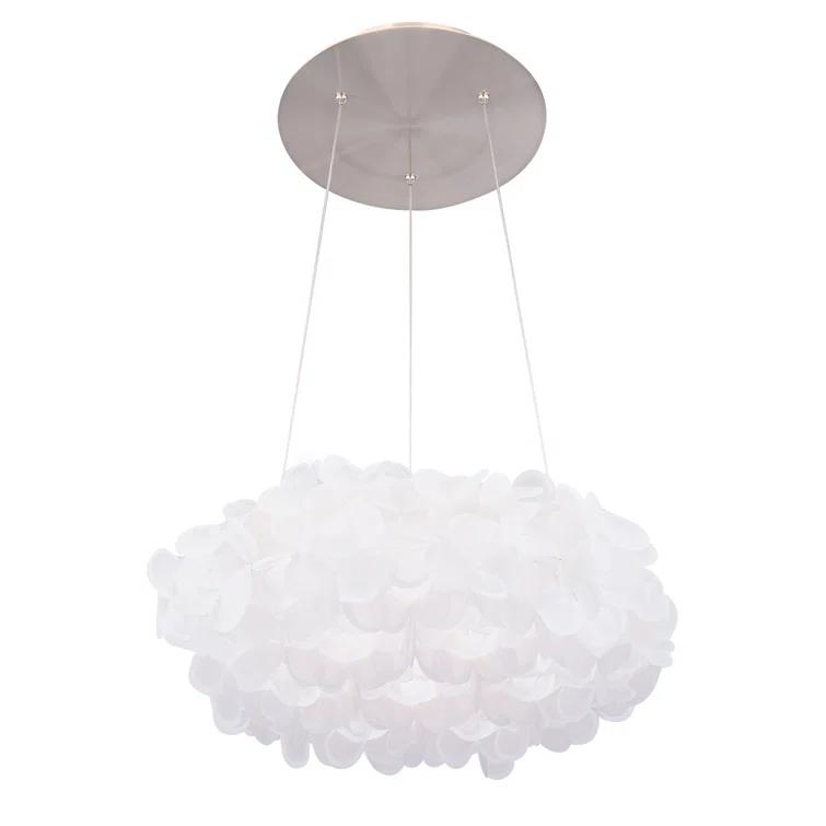 Fluffy 1 - Light Brushed Nickel LED Unique/Statement Pendant