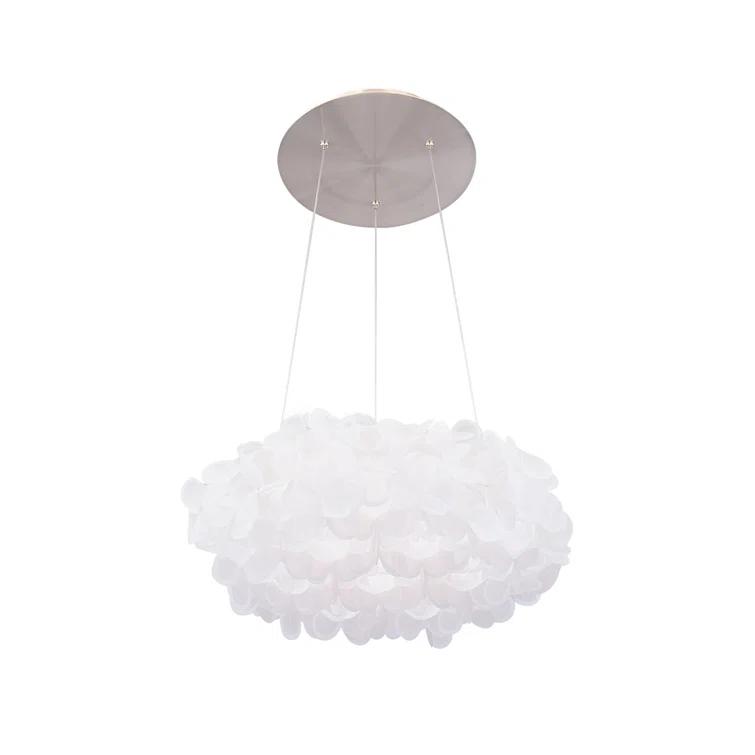Fluffy 1 - Light Brushed Nickel LED Unique/Statement Pendant