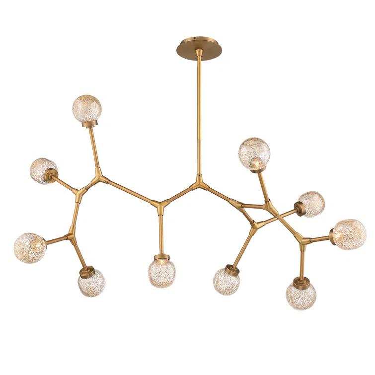 Catalyst 10 - Light Dimmable LED Sputnik Modern Linear Chandelier