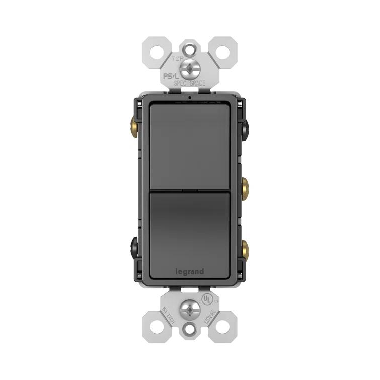 Radiant 15-Amp Combination Two Single Pole/3-Way Rocker Light Switch