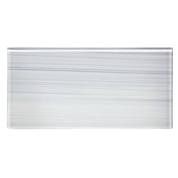 Hand Painted Series 3'' W x 6'' L Glass Peel and Stick Subway Tile
