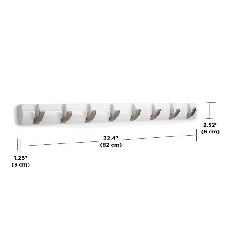 Flip 8 - Hook Solid Wood Coat Rack