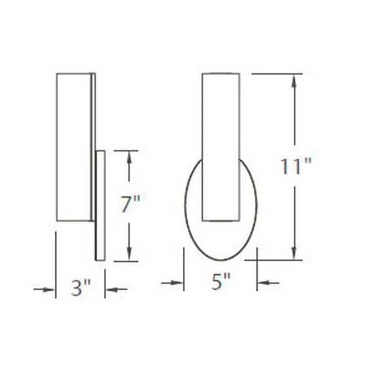 Loft Aluminum LED Armed Sconce