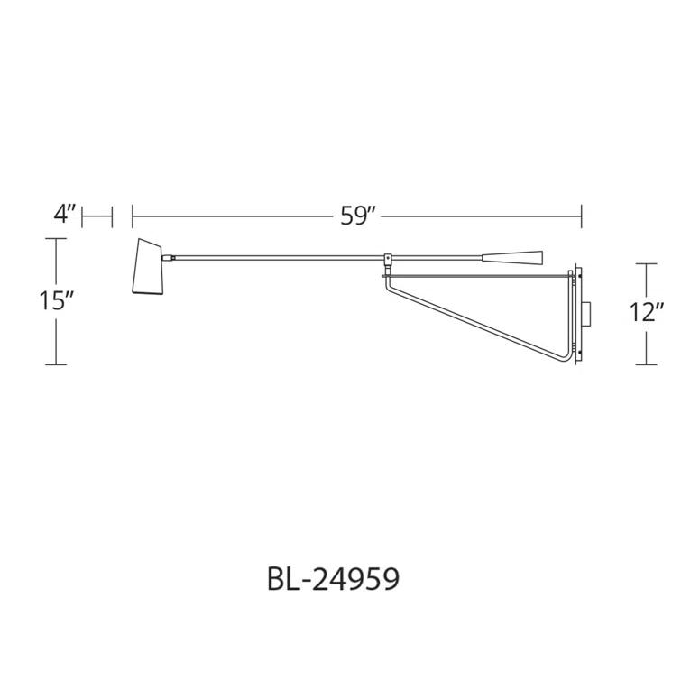 Eros Single Light Steel Dimmable LED Swing Arm Sconce