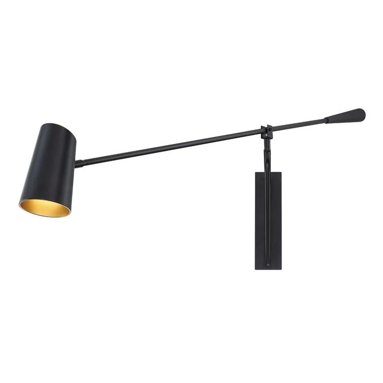Eros Single Light Steel Dimmable LED Swing Arm Sconce