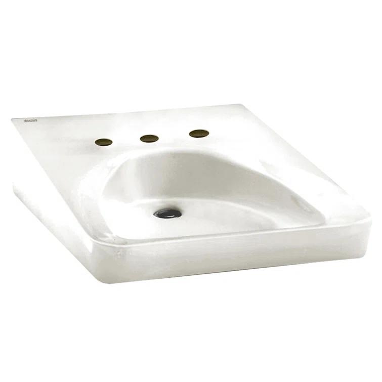 American Standard Wheelchair 20'' Vitreous China Rectangular Bathroom Sink with Overflow