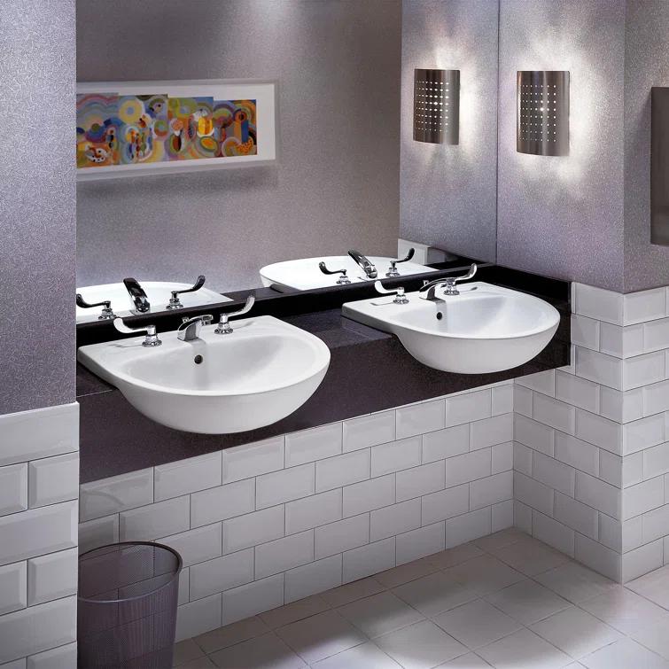American Standard Mezzo 21.5'' Ceramic Circular Bathroom Sink with Overflow